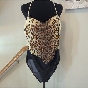 Vintage REFLECTIONS Spiegel ONE PIECE Bathing Swim Suit - Size 12 Animal Print